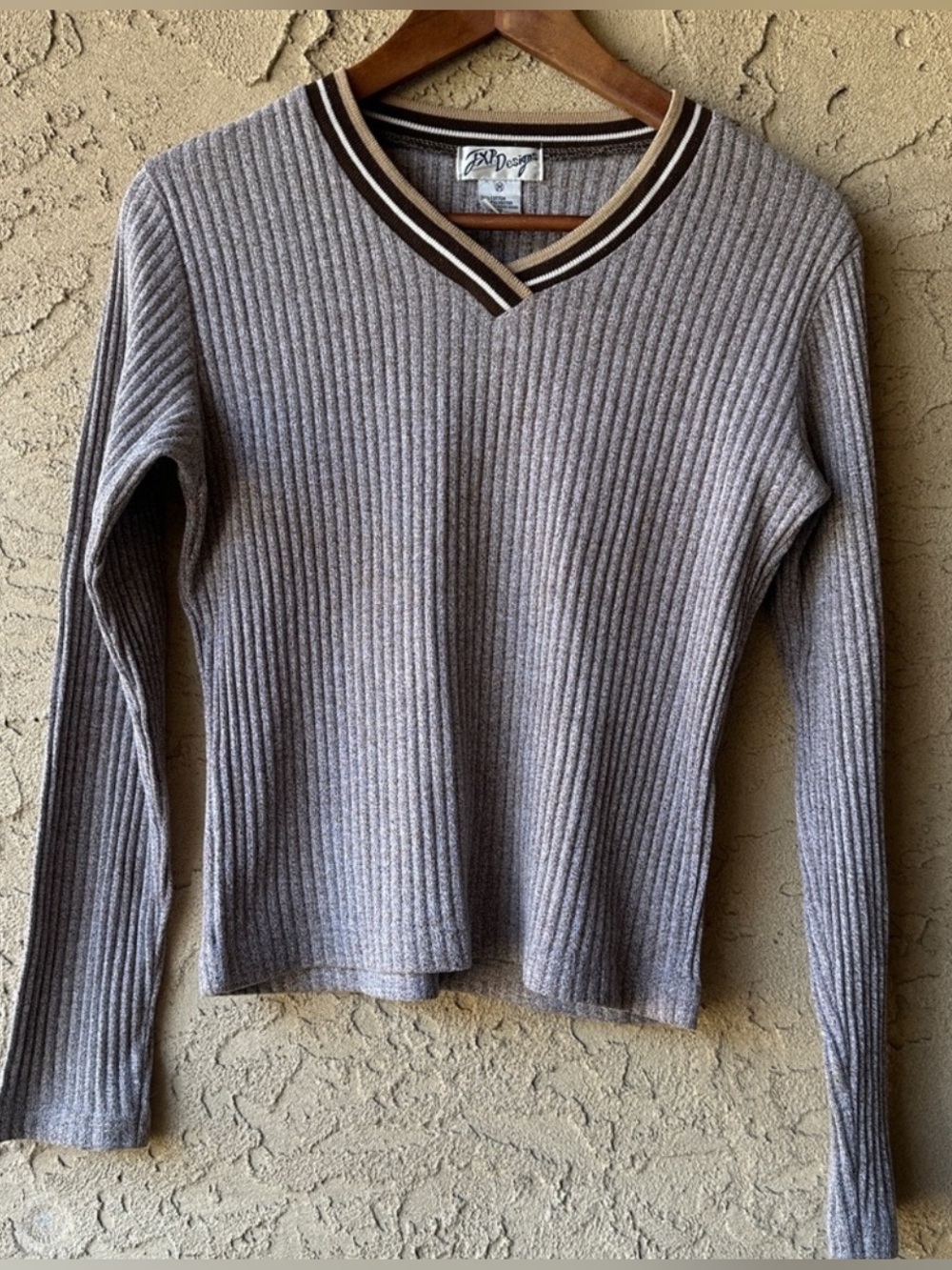 90s Ribbed Sweater Top